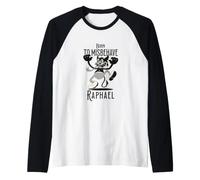 Hombre Raphael - Nombre de Chico Genial con un diablillo Lindo Camiseta Manga Raglan