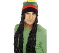 Smiffys Gorro rasta, con rastas largas