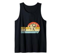 Hombre Reel Cool Dad, amantes de la pesca, pescador, exterior, retro, vintage Camiseta sin Mangas