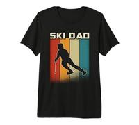 Hombre Retro Esquiador Papá Esquiador Papá Esquiando Padre Camiseta Premium