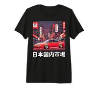 Hombre Retro JDM Drift Race Sport Car Japonés Mercado Nacional Arte Camiseta Premium