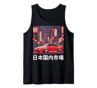 Hombre Retro JDM Drift Race Sport Car Japonés Mercado Nacional Arte Camiseta sin Mangas