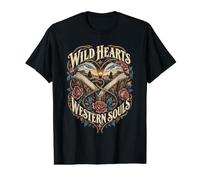 Hombre Romance Vaquero Wild Hearts Western Souls Camiseta gráfica económica