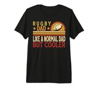 Hombre Rugby Dad Like A Normal Dad But Cooler - Funny Father's Day Camiseta Premium