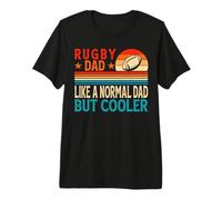 Hombre Rugby Dad Like A Normal Dad But Cooler - Funny Father's Day Camiseta Premium