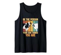 Hombre Sé la Persona Que tu Vaca Piensa Que Eres Gracioso ganaderos Camiseta sin Mangas