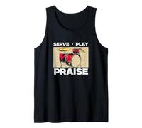 Hombre Serve Play Alabanza para Músicos Cristianos Adorar Bateristas Camiseta sin Mangas