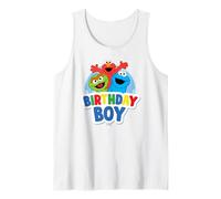 Hombre Sesame Street Elmo Oscar Cookie Monster Birthday Boy Camiseta sin Mangas