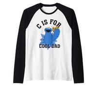 Hombre Sesame Street Father's Day C Is For Cool Dad Camiseta Manga Raglan