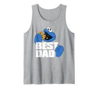 Hombre Sesame Street Father's Day Cookie Monster Best Dad Camiseta sin Mangas