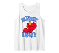 Hombre Sesame Street Father's Day Elmo Best Dad Camiseta sin Mangas