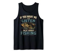 Hombre Si Quieres Que escuche Hablar de Pesca Camiseta sin Mangas