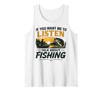 Hombre Si Quieres Que escuche Hablar de Pesca Camiseta sin Mangas