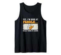 Hombre Sí, Soy Bueno en Farkle Realmente Bueno perdiendo Jugadores de Farkle Camiseta sin Mangas
