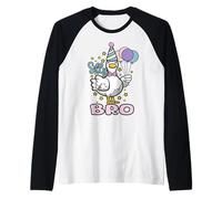 Hombre Silly Bro Goose Sillyiest Birthday Party Family Matching Camiseta Manga Raglan
