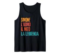 Hombre Simone L'Uomo Il Mito La Leggenda Festa di Compleanno Camiseta sin Mangas