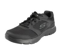 Skechers Flex Advantage 4.0, Zapatillas Hombre, Black Leather Mesh PU Black Trim, 43 EU