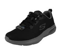 Skechers DYNA-AIR, Zapatillas Hombre, Black Mesh/Charcoal Trim, 45 EU