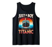 Hombre Solo un Chico al Que le Encanta el Barco Vintage del Titanic Lovers Camiseta sin Mangas