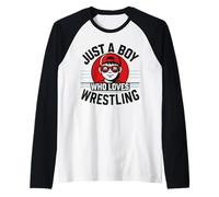 Hombre Solo un Chico Que ama la Lucha Libre | Niños y Niños | Lucha Libre Camiseta Manga Raglan
