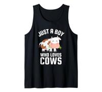 Hombre Solo un Chico Que ama Las Vacas Camiseta sin Mangas