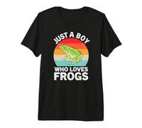 Hombre Solo un niño al Que le encantan Las Ranas Camiseta Premium