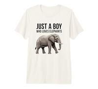 Hombre Solo un niño Que ama a los Elefantes Camiseta Premium