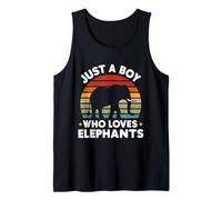 Hombre Solo un niño Que ama a los Elefantes Camiseta sin Mangas