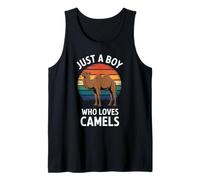 Hombre Solo un niño Que ama los Camellos, fanático de la Vida Silvestre del Desierto, Camello para niños Camiseta sin Mangas