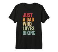Hombre Solo un Padre al Que le Encanta Andar en Bicicleta, un Padre Aficionado al Ciclismo Camiseta Premium