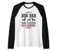 Hombre Solo un Padre de Perro Que Busca a un Amante Retro de los 80 de la Vieja Escuela Camiseta Manga Raglan