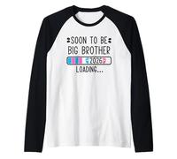 Hombre Soon to Be Big Brother 2026 Cargando Anuncio de Embarazo Camiseta Manga Raglan