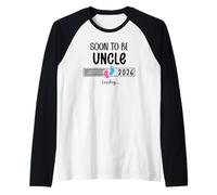 Hombre Soon to Be Uncle 2026 Loading New Uncle Promoted to Uncle Camiseta Manga Raglan
