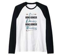 Hombre Soy Hong Konger Haciendo Cosas de Hong Konger Amante de Hong Kong Camiseta Manga Raglan