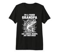 Hombre Soy un Abuelo Pescador como un Abuelo Normal Mucho más Fresco Camiseta Premium