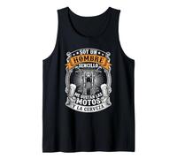 Hombre Soy un Hombre Sencillo me Gustan Las Motos y la Cerveza Camiseta sin Mangas