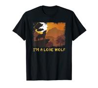 Hombre soy un lobo solitario - lobo aullando en la montaña Camiseta
