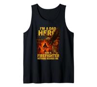 Hombre Soy un papá héroe y bombero - nada me asusta Camiseta sin Mangas