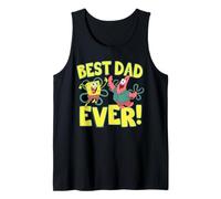 Hombre Spongebob Squarepants Father's Day Best Dad Ever Camiseta sin Mangas