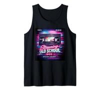 Hombre Streaming Old School Video Retro 80s 90s Tape Camiseta sin Mangas