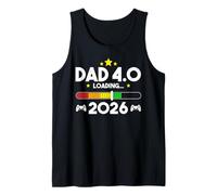 Hombre Subiendo de Nivel a papá 4.0 2026 Padre 2026 Papa New Baby Dad Camiseta sin Mangas