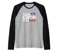 Hombre Taekwondo papá Padre de artes marciales Camiseta Manga Raglan