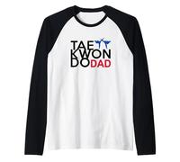 Hombre Taekwondo papá Padre deportivo de artes marciales Camiseta Manga Raglan