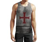 Hombre Tatuaje Vikingo Camiseta de Tirantes Mitología Nórdica Odín Guerrero 3D Impresión Gimnasio Entrenamiento Músculo Chaleco Sin Mangas
