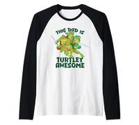Hombre Teenage Mutant Ninja Turtles Father's Day Turtley Awesome Camiseta Manga Raglan