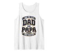 Hombre Tengo Dos títulos papá y papá y los rockeo a Ambos Camiseta sin Mangas