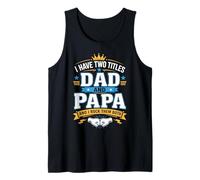 Hombre Tengo Dos títulos papá y papá y los rockeo a Ambos Camiseta sin Mangas