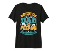 Hombre Tengo Dos títulos papá y Peepaw y yo rockeo Ambos Camiseta Premium
