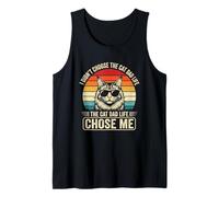 Hombre The Cat Dad Life Chose Me - Gatito Amante Divertido Meme Cat Dad Camiseta sin Mangas