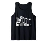 Hombre The Grillfather Graphic Grilling Grill Master Barbacoa Party Camiseta sin Mangas